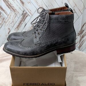 Ferro Aldo Michael Brogue Chukka Boots in Grey